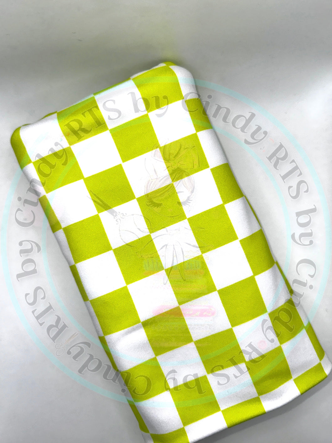COOR- CHECKERED LIME/ WHITE