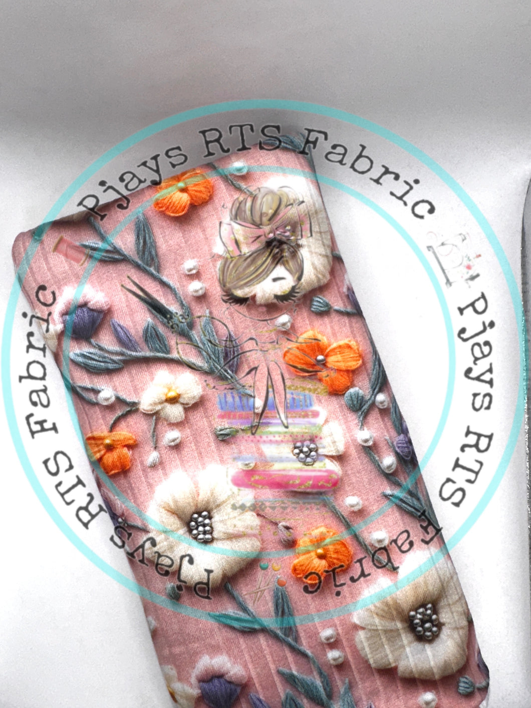 MISCF- Floral Embroidery - Rib