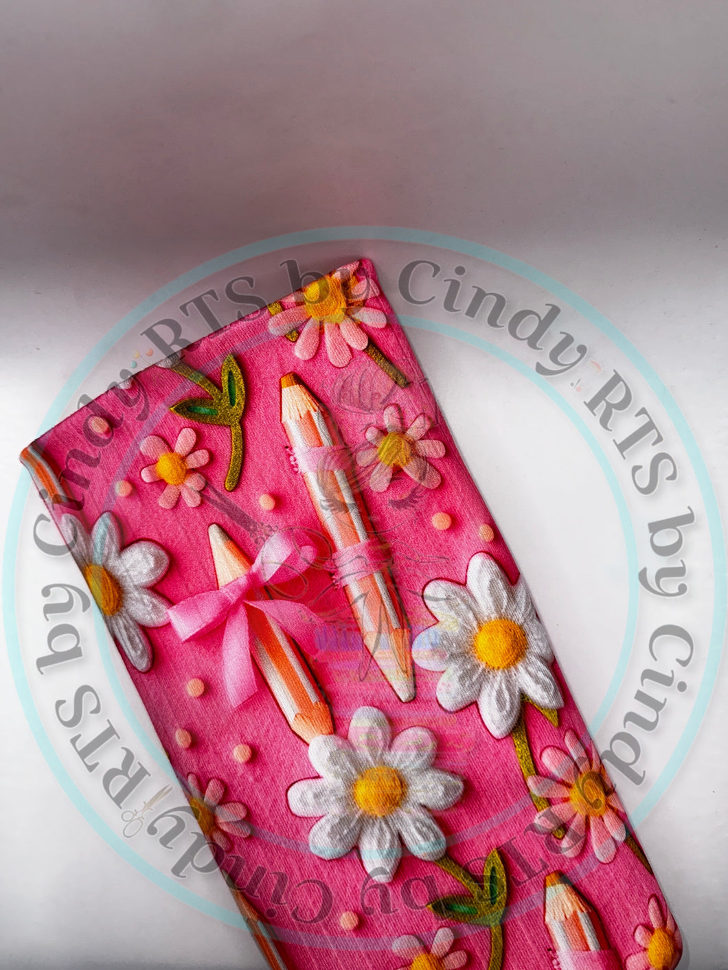 HOL - PINK FLORAL PENCIL - RIB