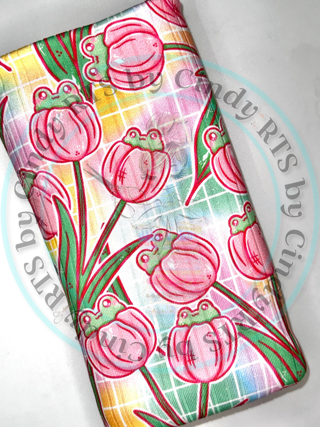 MISCF- FROGS N TULIPS-RIB